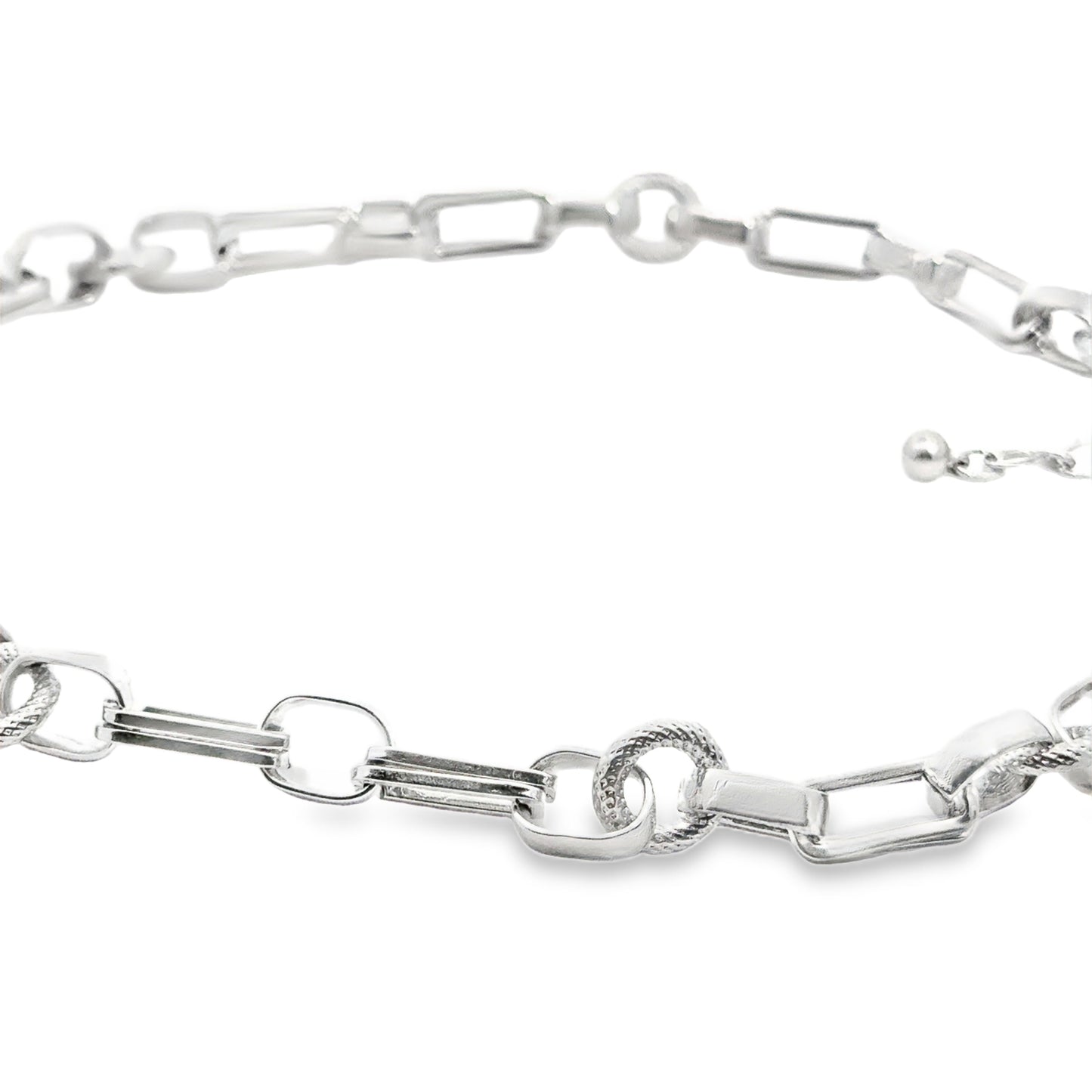 Modern Silver Link Chain Necklace