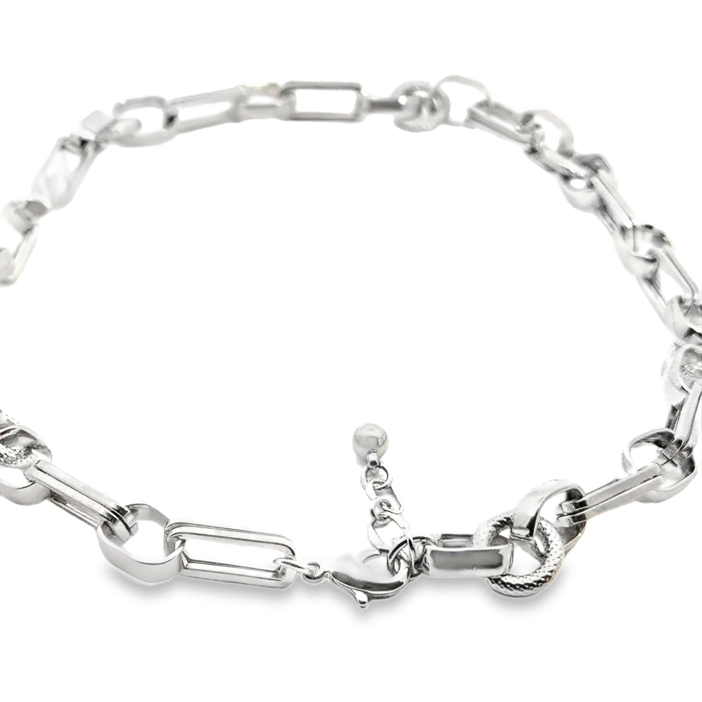 Modern Silver Link Chain Necklace