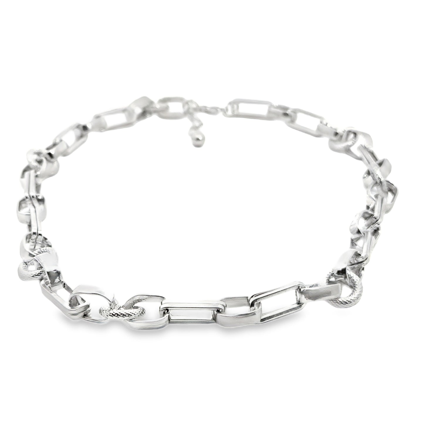 Modern Silver Link Chain Necklace