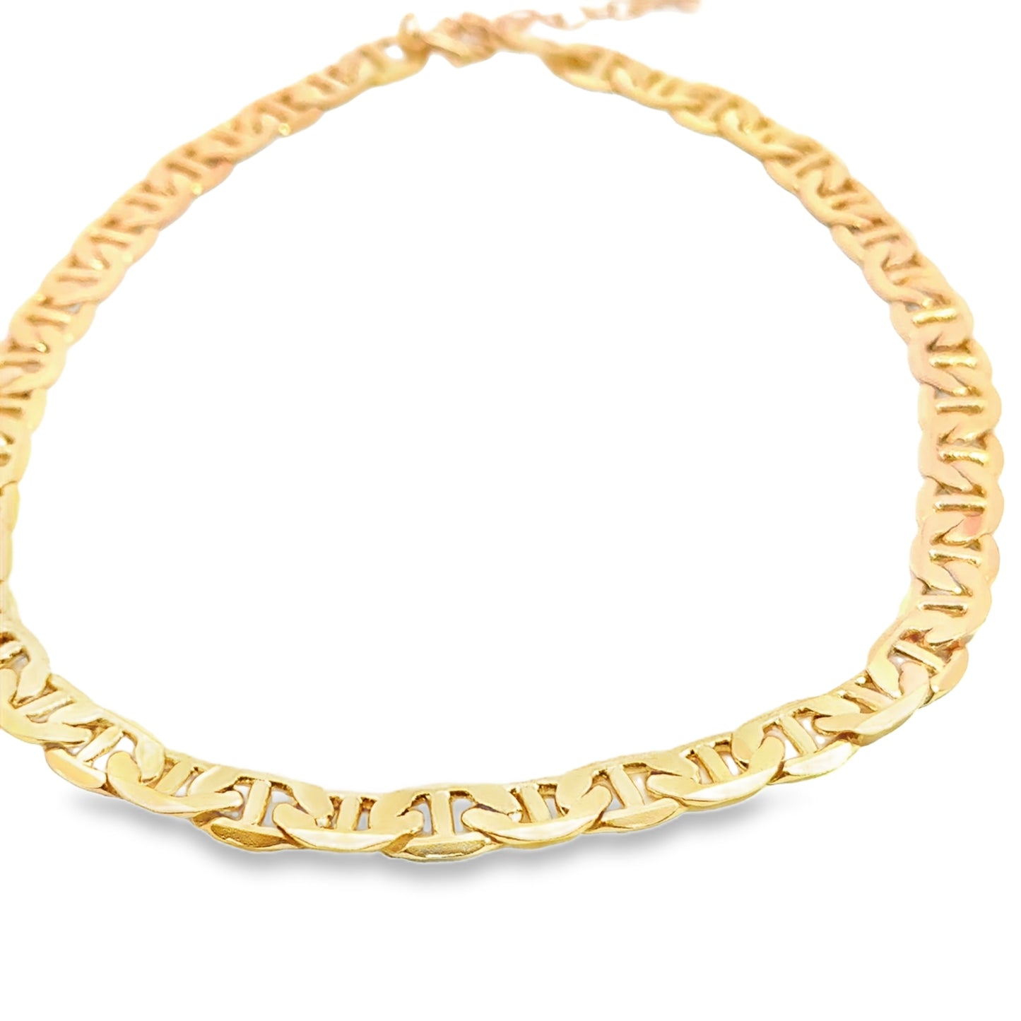 Yellow Gold Mariner Link Chain Necklace