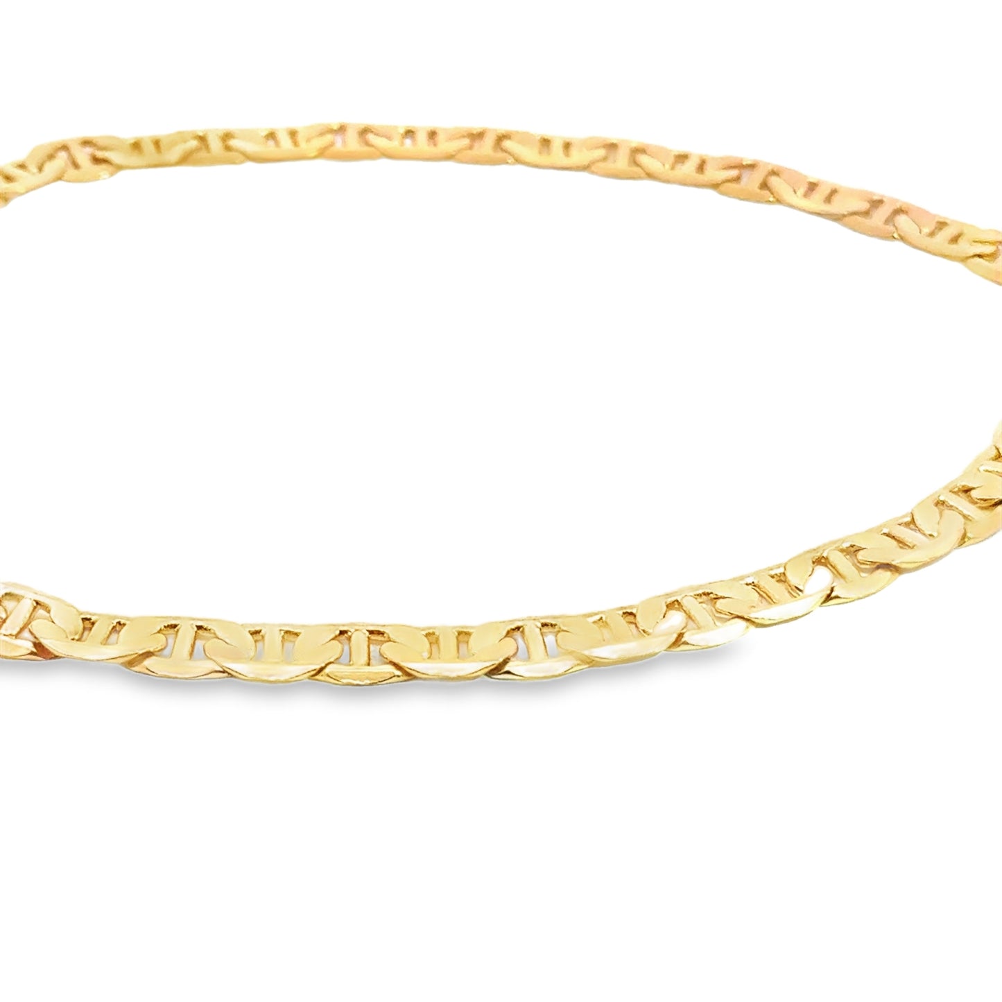 Yellow Gold Mariner Link Chain Necklace