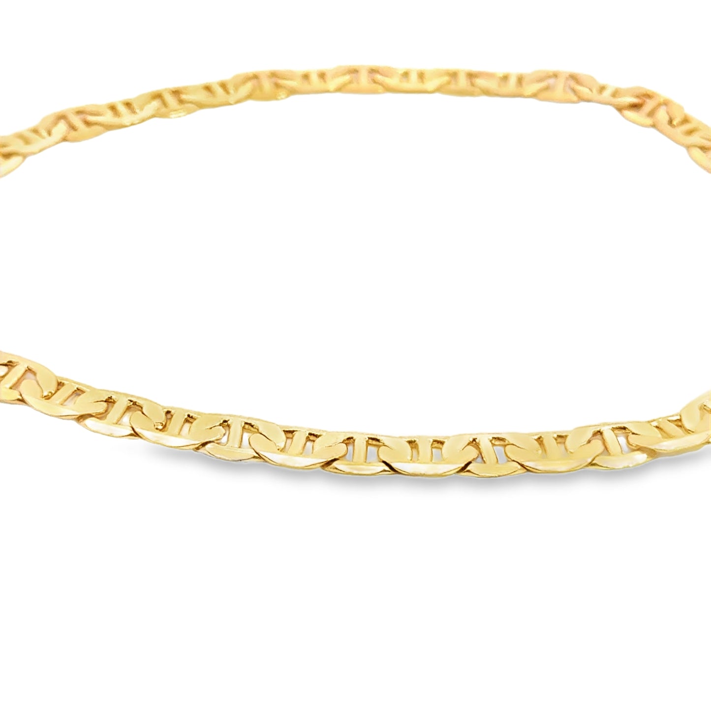 Yellow Gold Mariner Link Chain Necklace