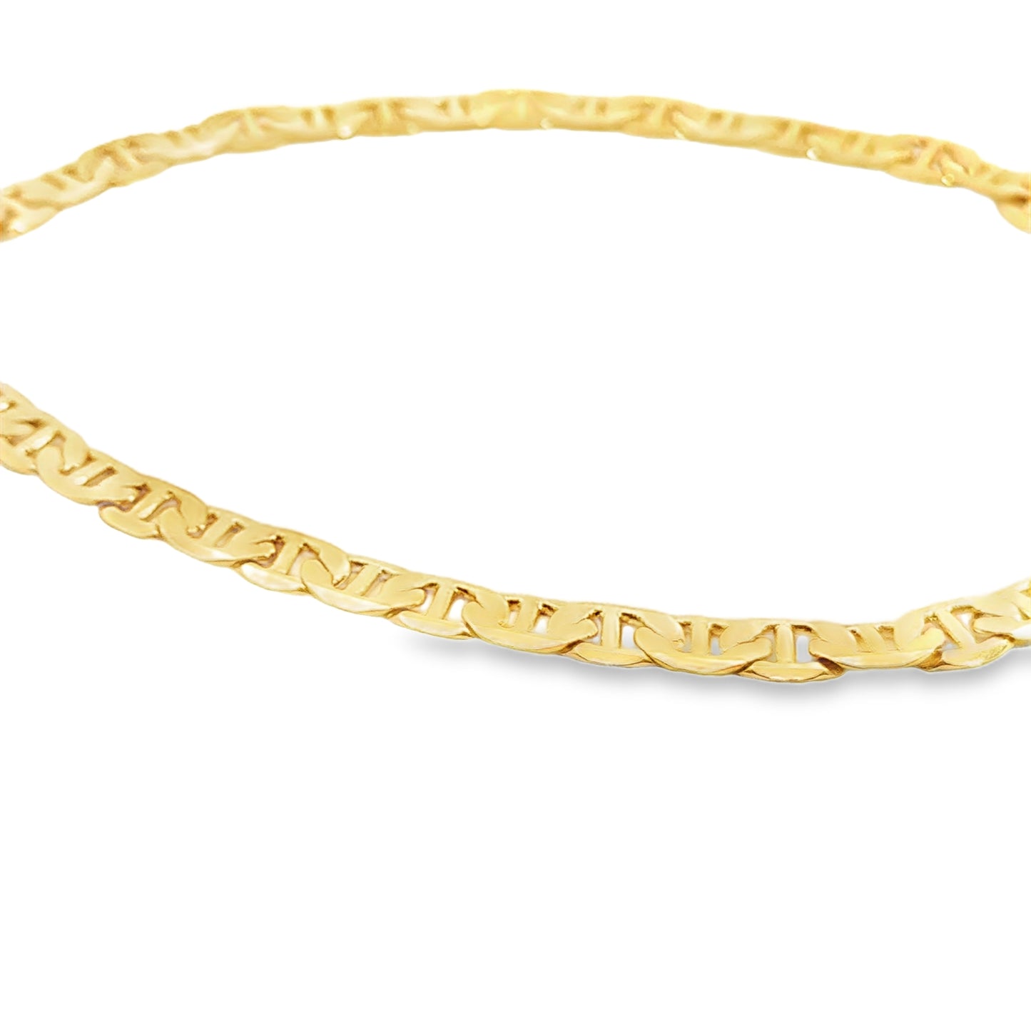 Yellow Gold Mariner Link Chain Necklace
