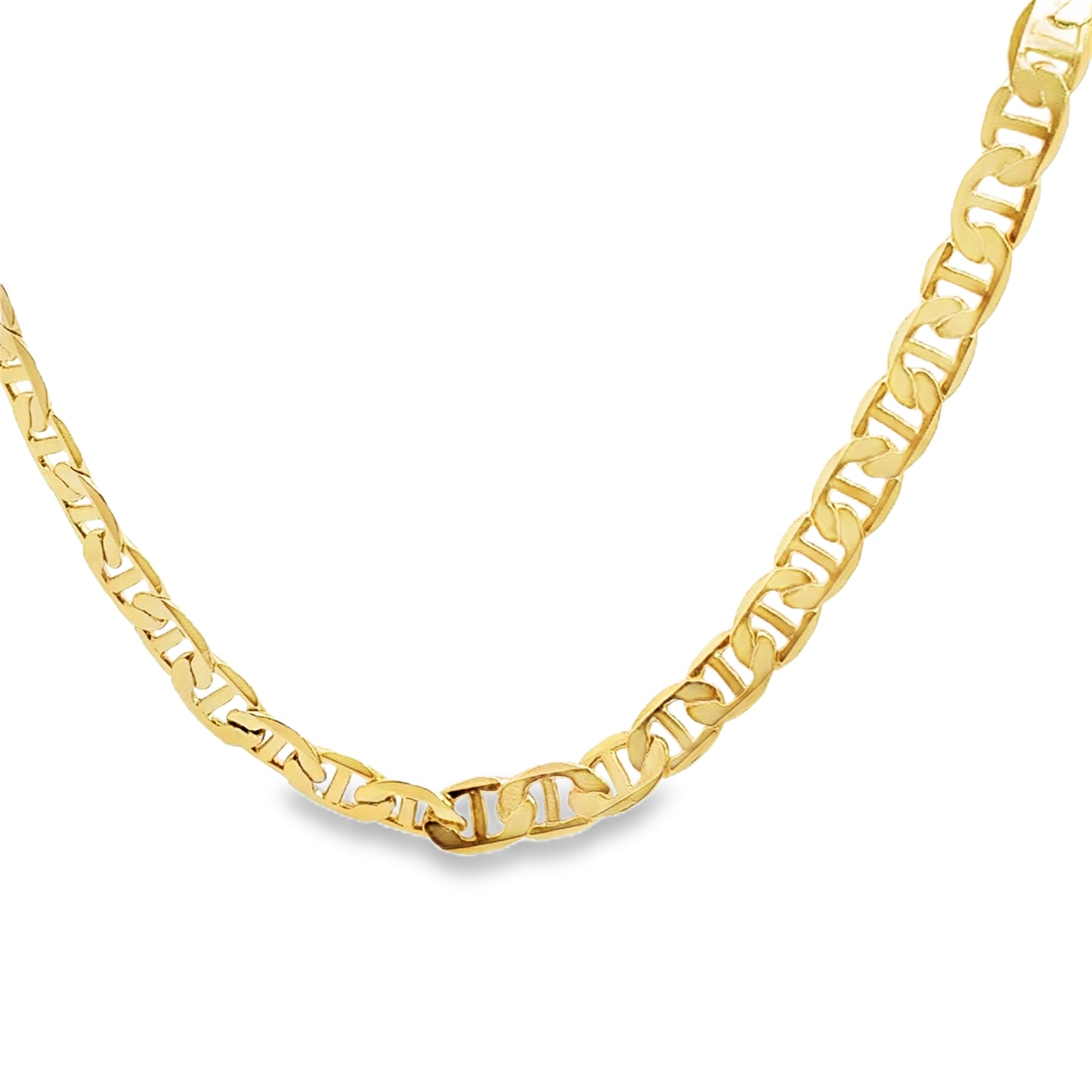 Yellow Gold Mariner Link Chain Necklace