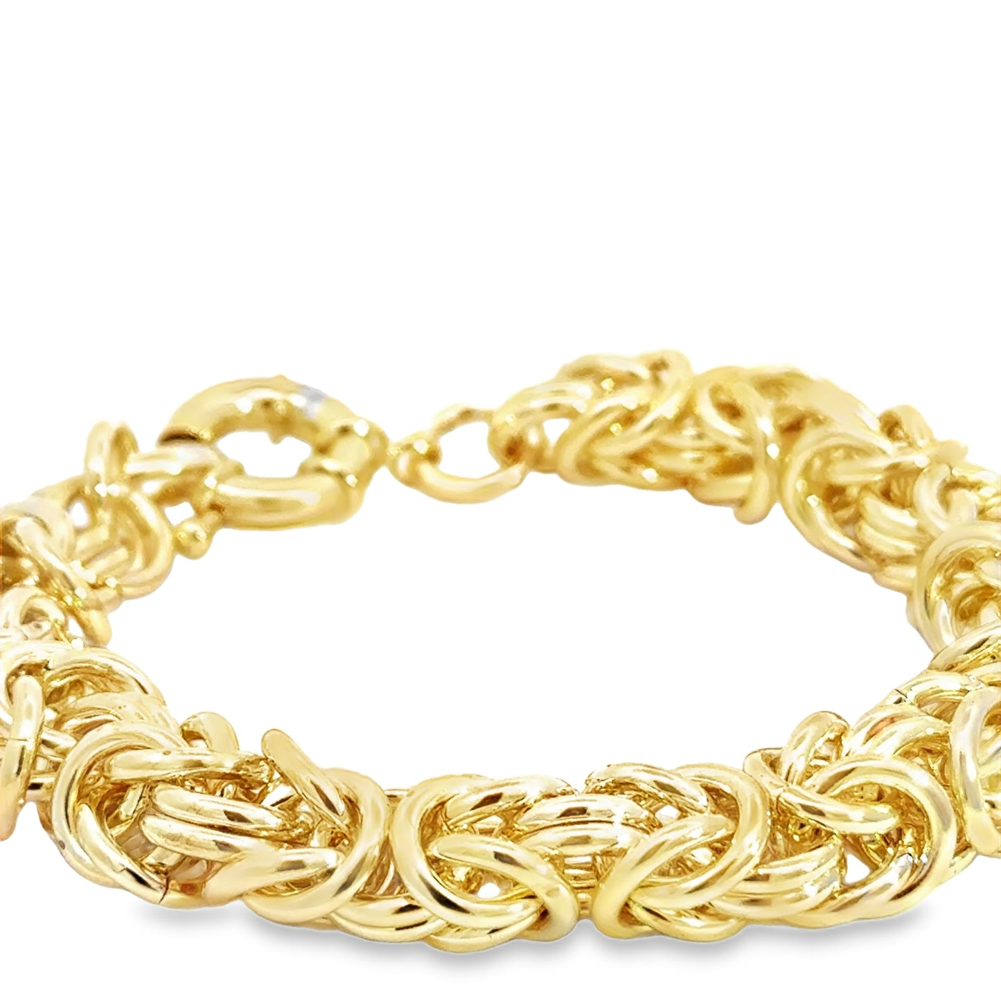 Luxurious Handcrafted Gold Byzantine Chain Bracelet