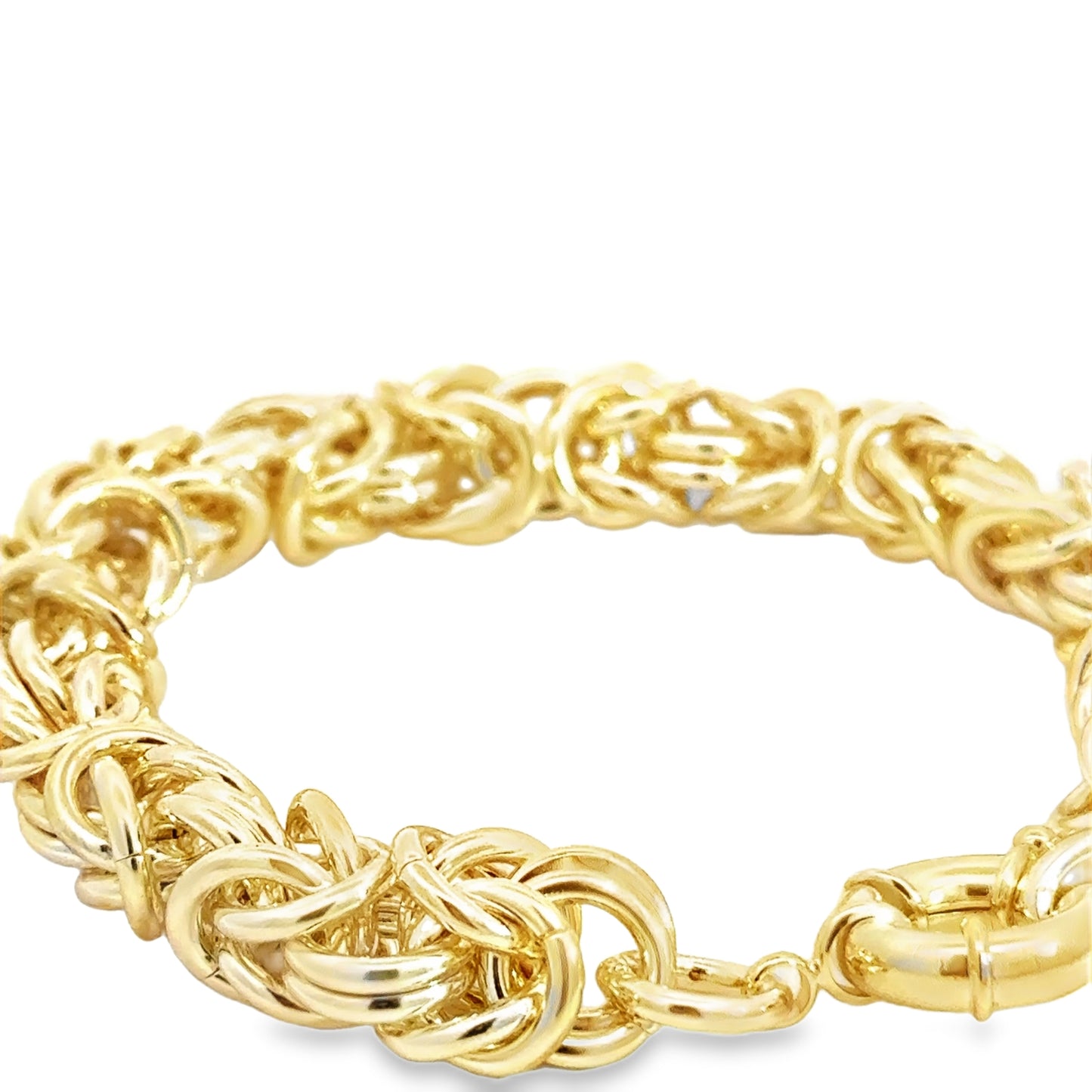 Luxurious Handcrafted Gold Byzantine Chain Bracelet