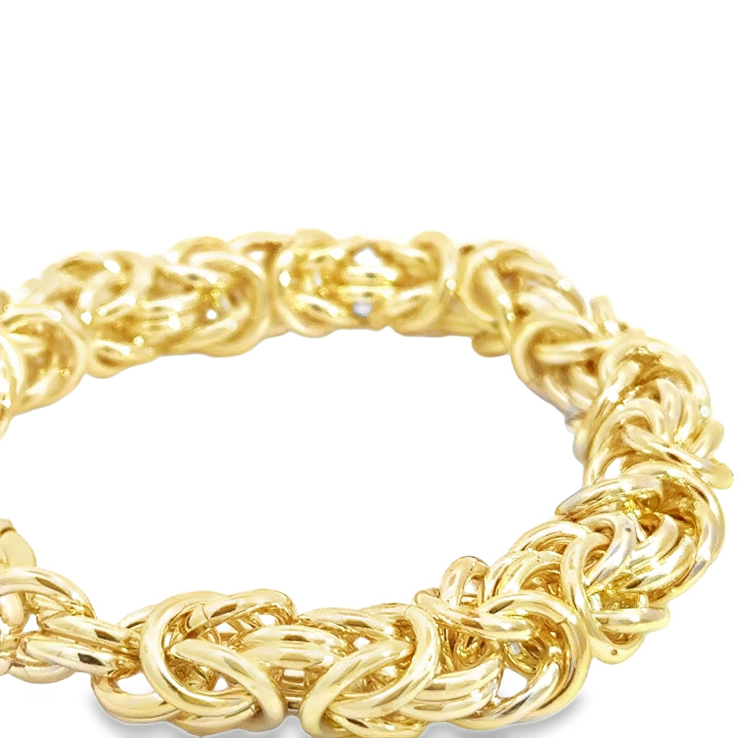 Luxurious Handcrafted Gold Byzantine Chain Bracelet