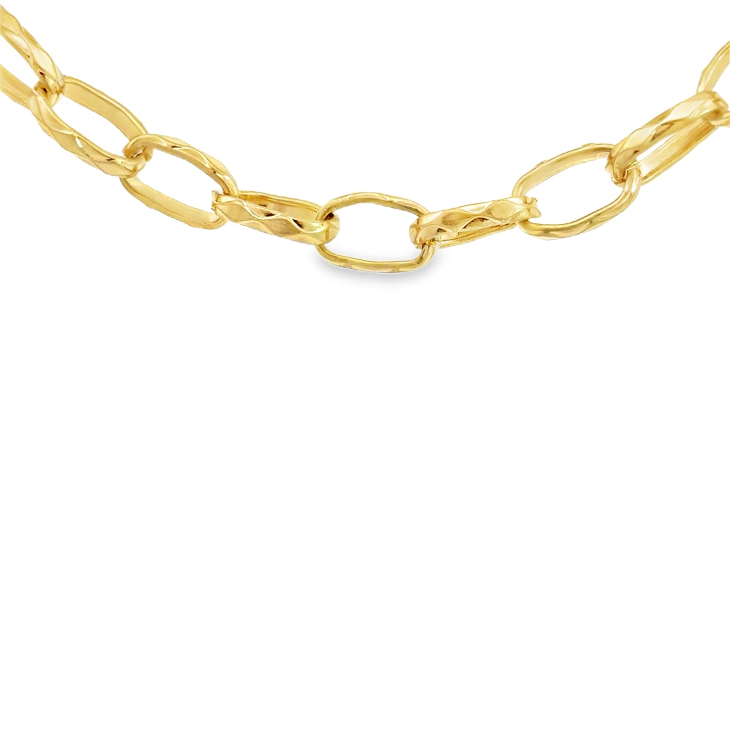 Chic Yellow Gold Link Chain Necklace