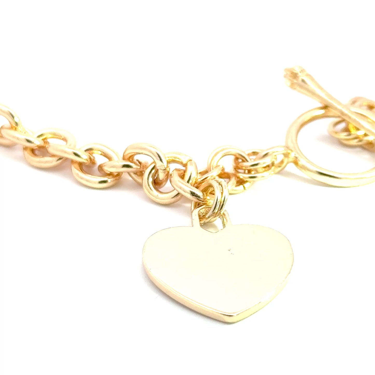 Gold Chain Necklace with Heart Pendant