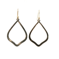 Yellow Gold Open Silhouette Drop Earrings