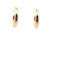Polished Yellow Gold Tubular Hoop Earrings