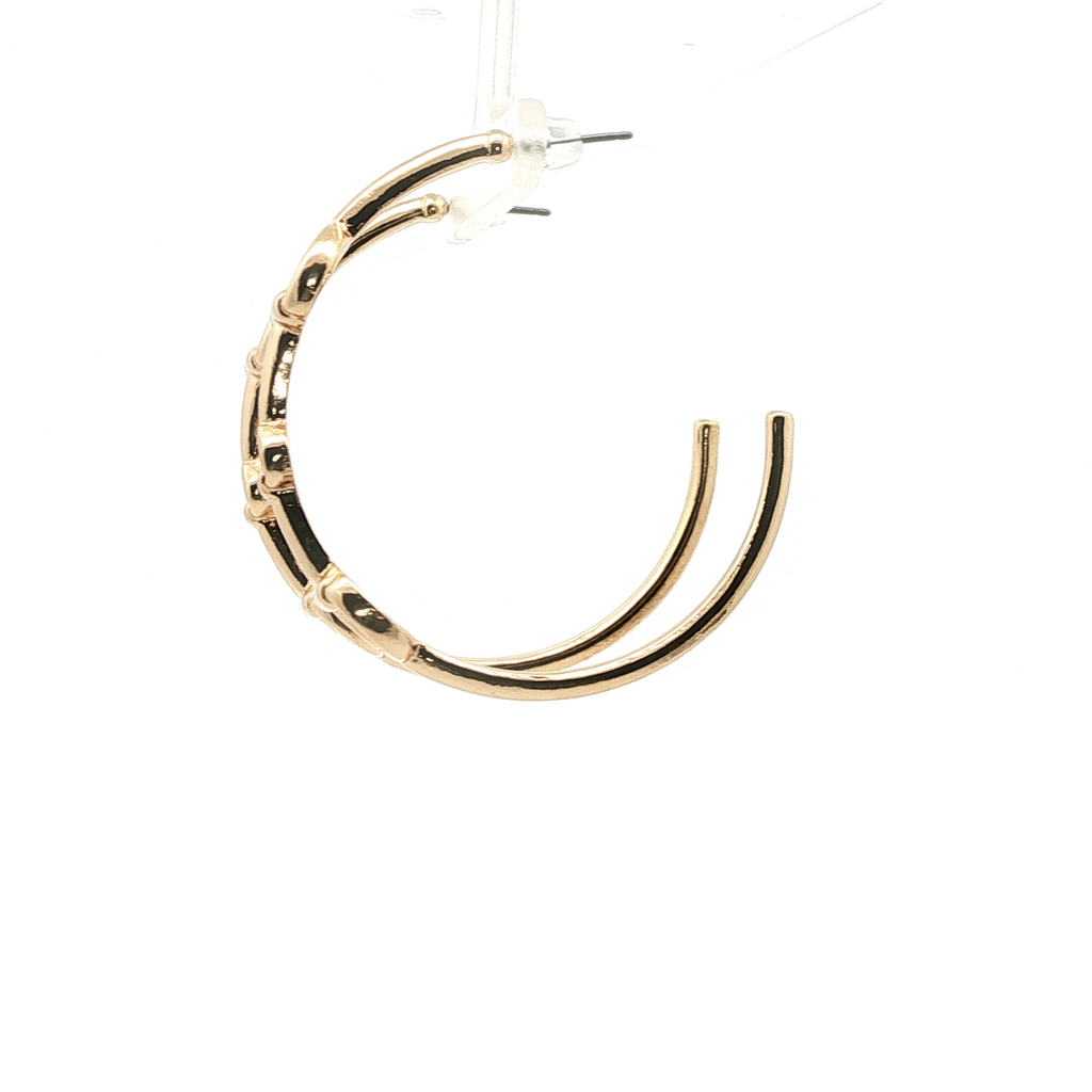 Yellow Gold Horsebit Hoop Earrings