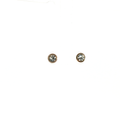 Rose Gold Bezel-Set Crystal Stud Earrings
