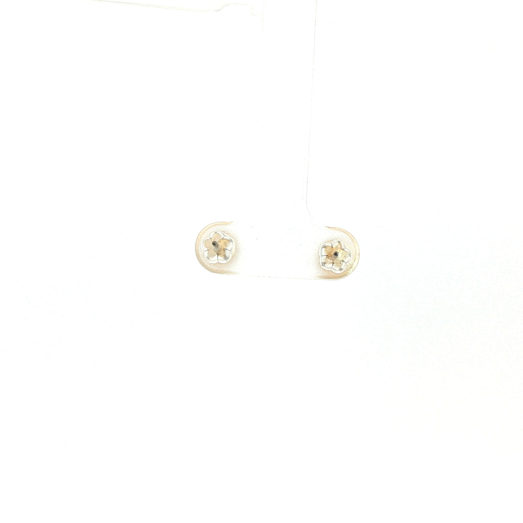 Rose Gold Bezel-Set Crystal Stud Earrings