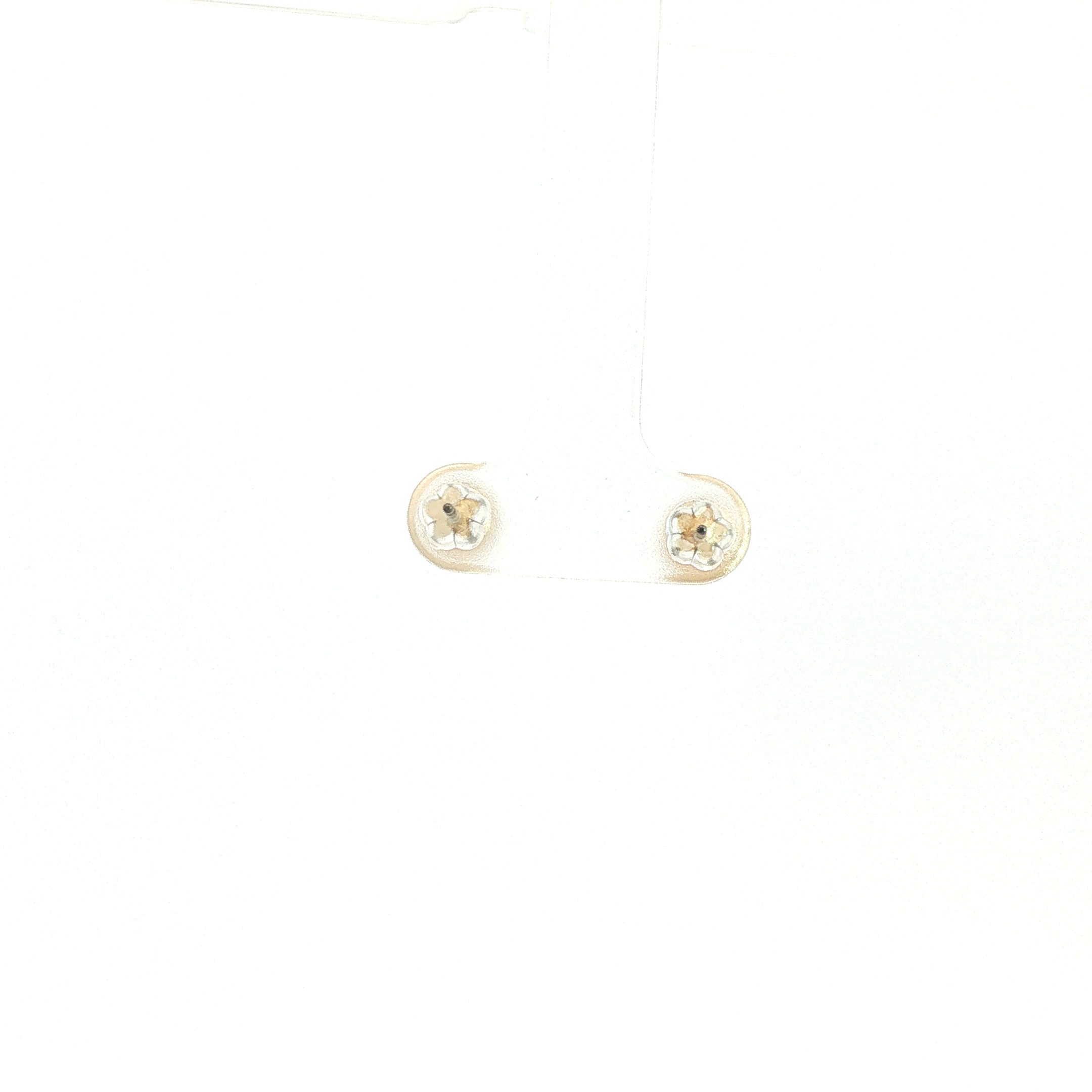 Rose Gold Bezel-Set Crystal Stud Earrings
