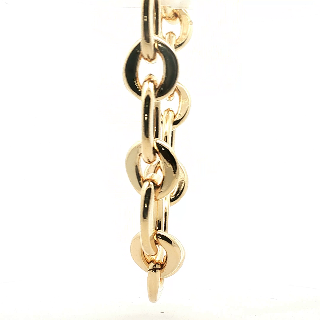 Yellow Gold Oval Link Chain Necklace