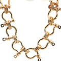 Yellow Gold Nautical Shackle Link Chain Necklace