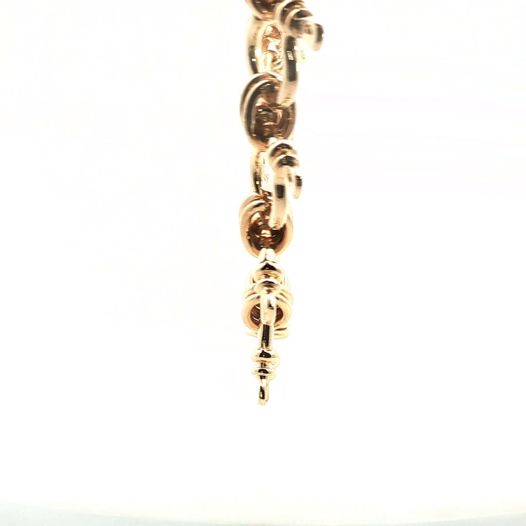 Yellow Gold Nautical Shackle Link Chain Necklace