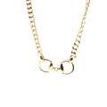Yellow Gold Horsebit Cuban Chain Necklace