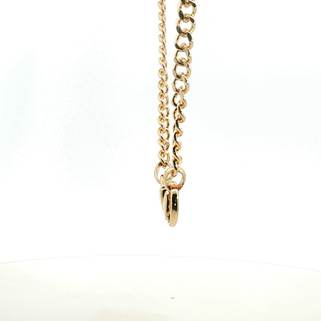 Yellow Gold Horsebit Cuban Chain Necklace
