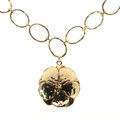 Textured Floral Pendant Necklace in Yellow Gold