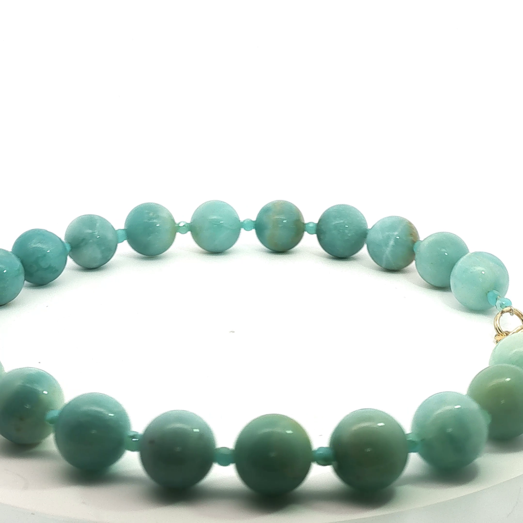 18" Amazonite Necklace with Australian Crystal Accents