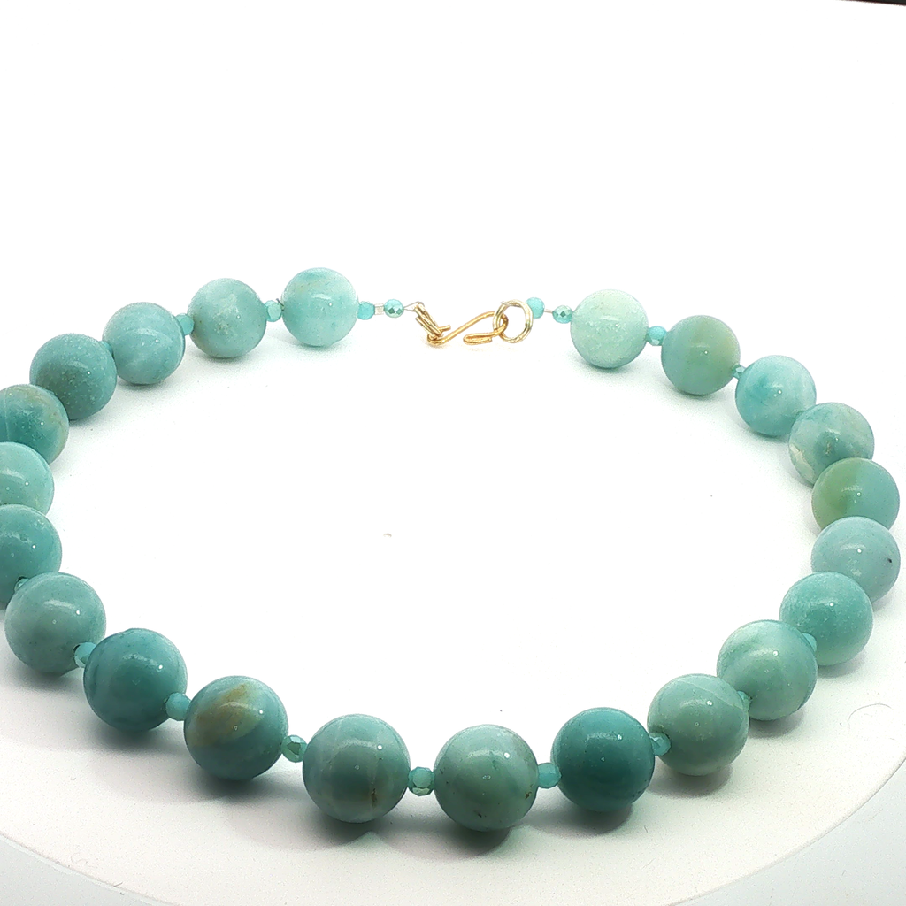 18" Amazonite Necklace with Australian Crystal Accents