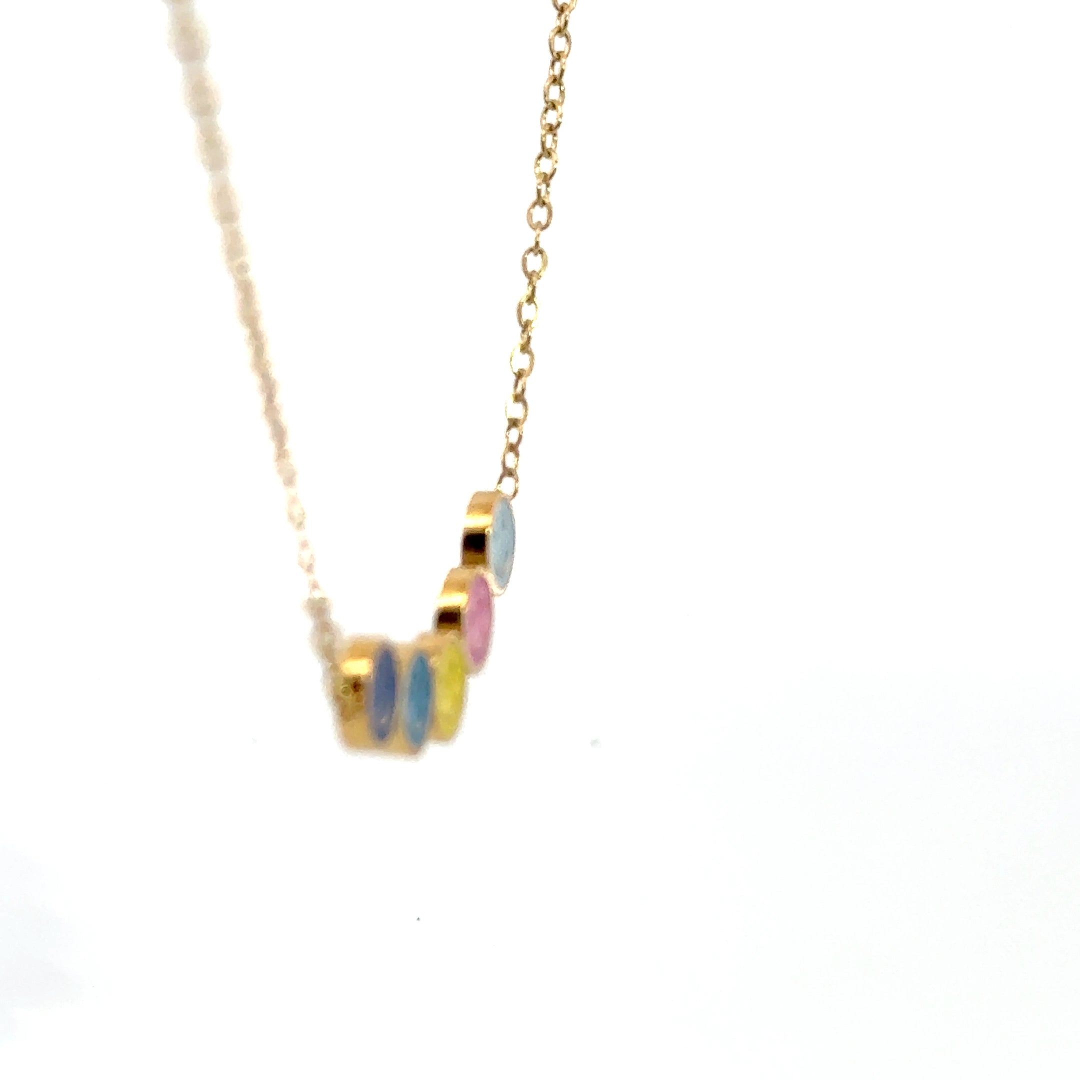 Vibrant Smiley Face Yellow Gold Chain Necklace