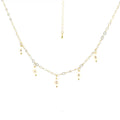Yellow Gold Necklace with Pearl Charms