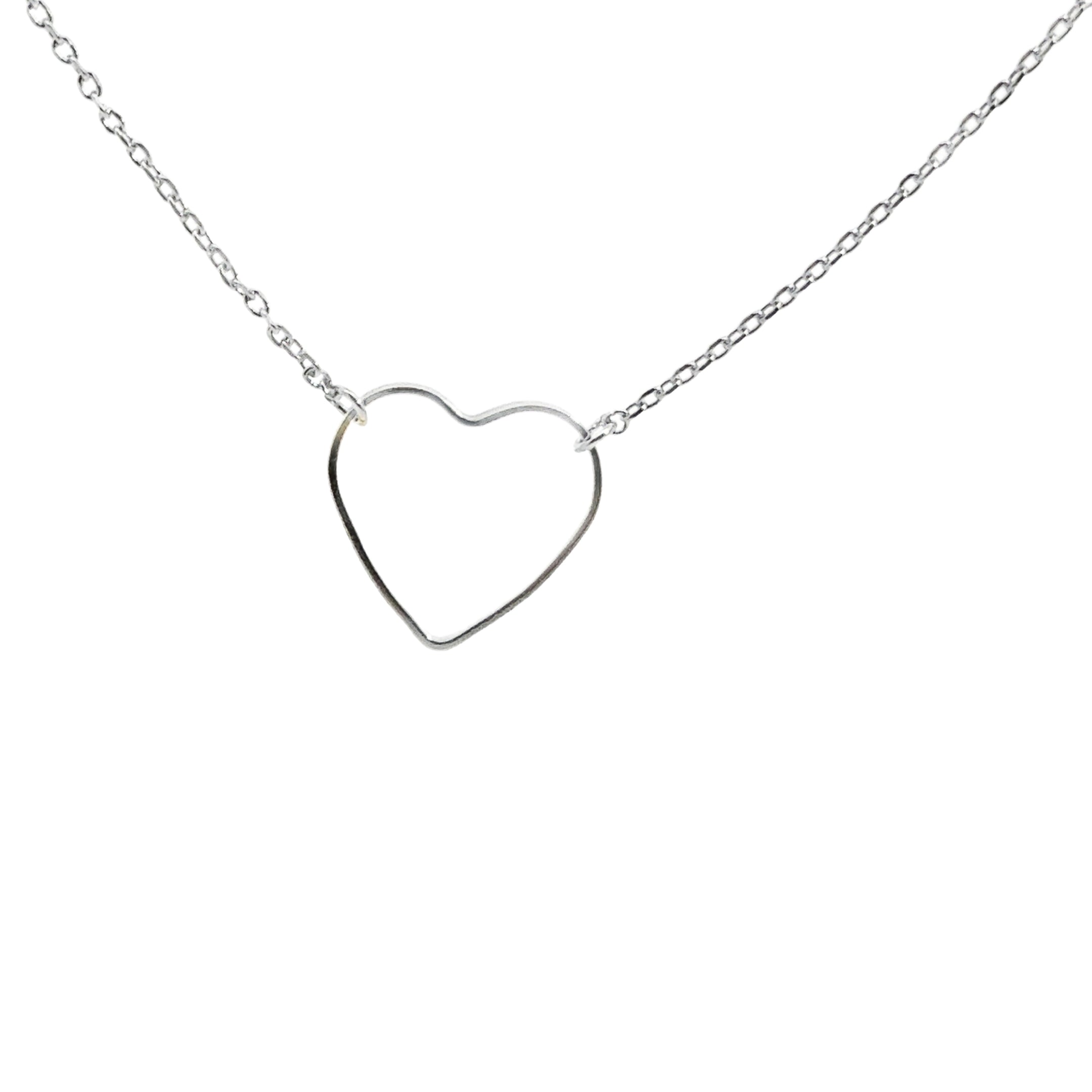 Silver Heart Charm Necklace: Minimalist Love