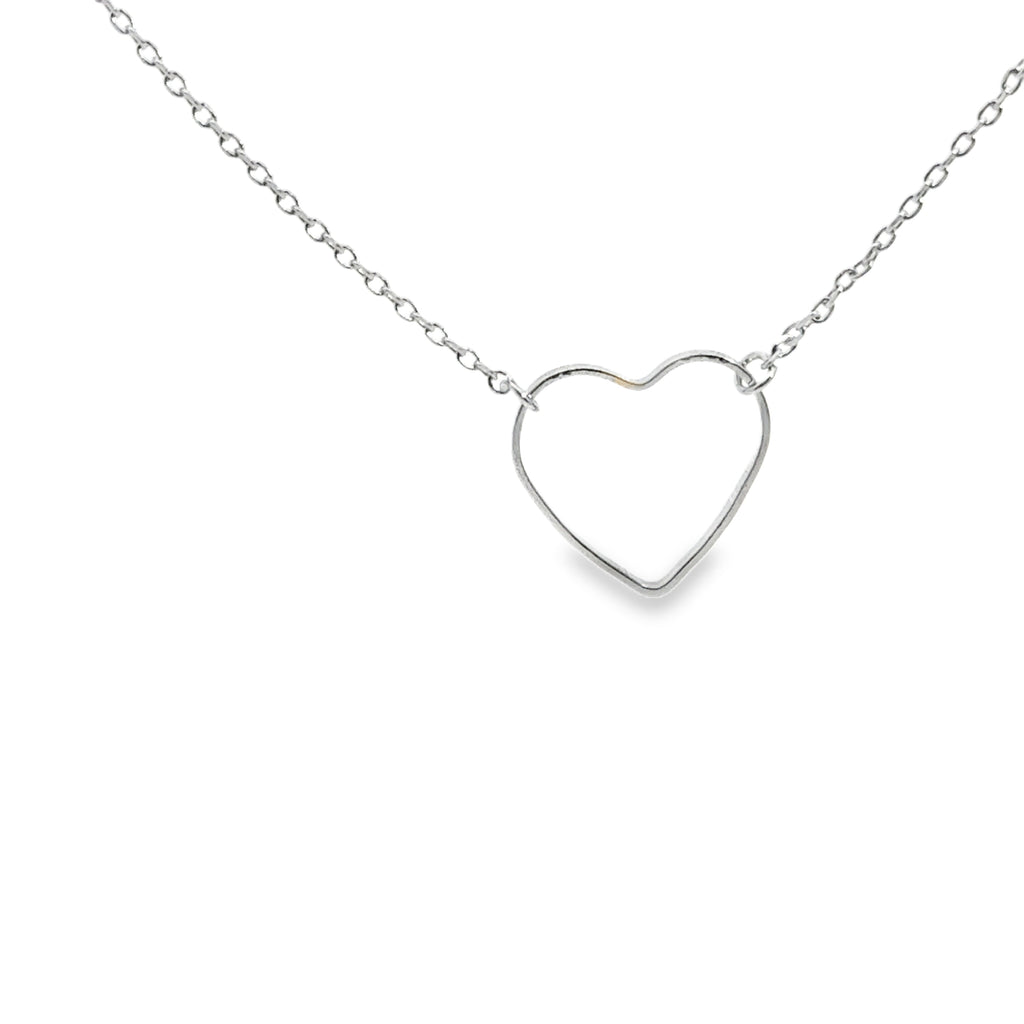 Silver Heart Charm Necklace: Minimalist Love