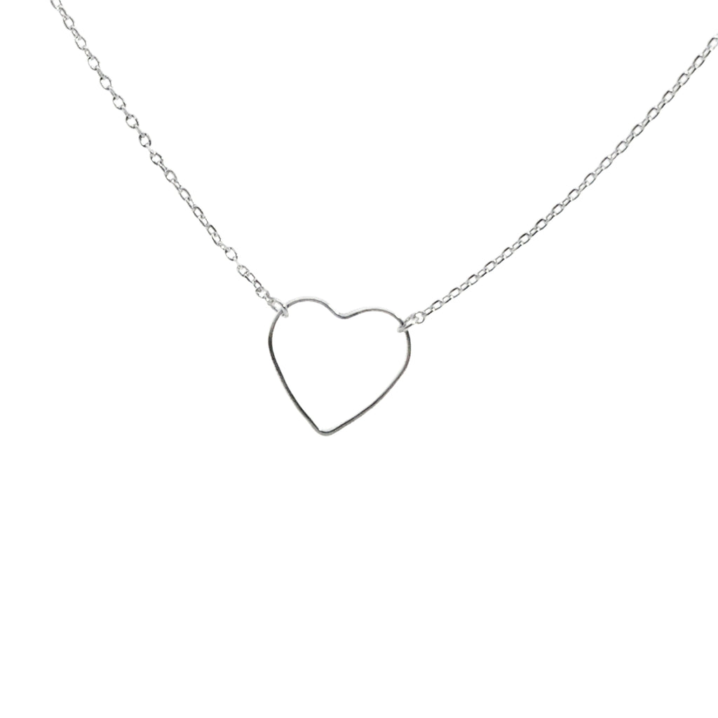 Silver Heart Charm Necklace: Minimalist Love