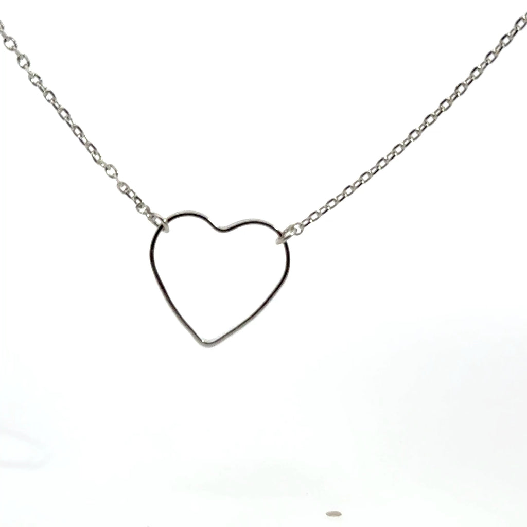 Silver Heart Charm Necklace: Minimalist Love