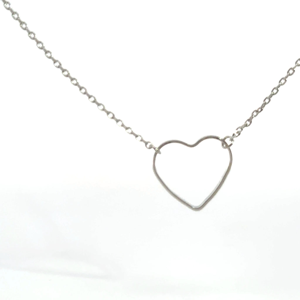 Silver Heart Charm Necklace: Minimalist Love
