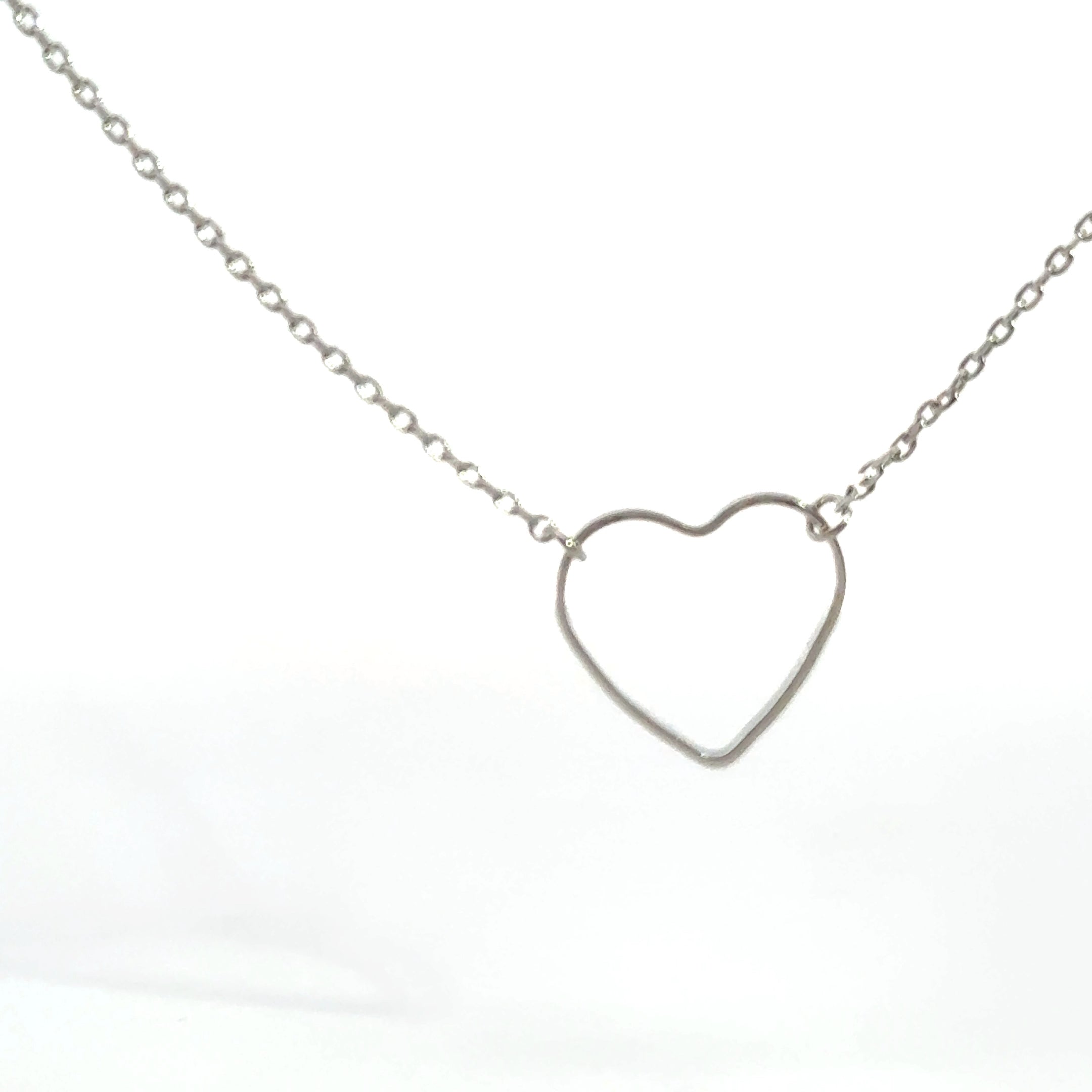 Silver Heart Charm Necklace: Minimalist Love