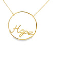 Gold 'Hope' Charm Necklace - Inspirational Elegance