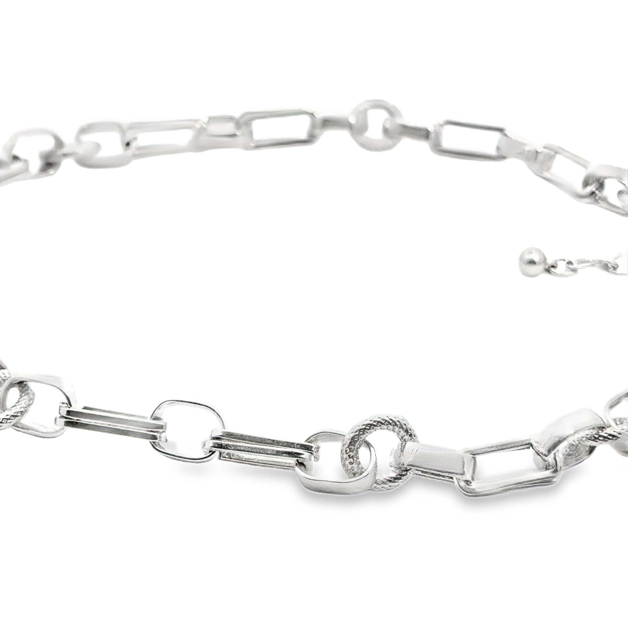 Modern Silver Link Chain Necklace