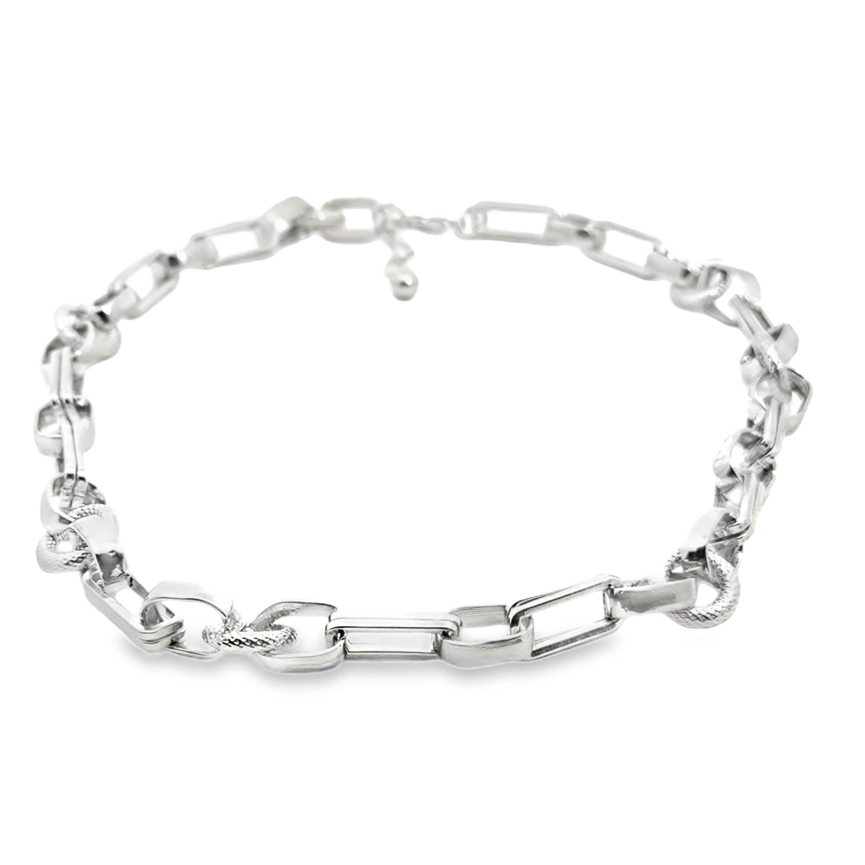 Modern Silver Link Chain Necklace