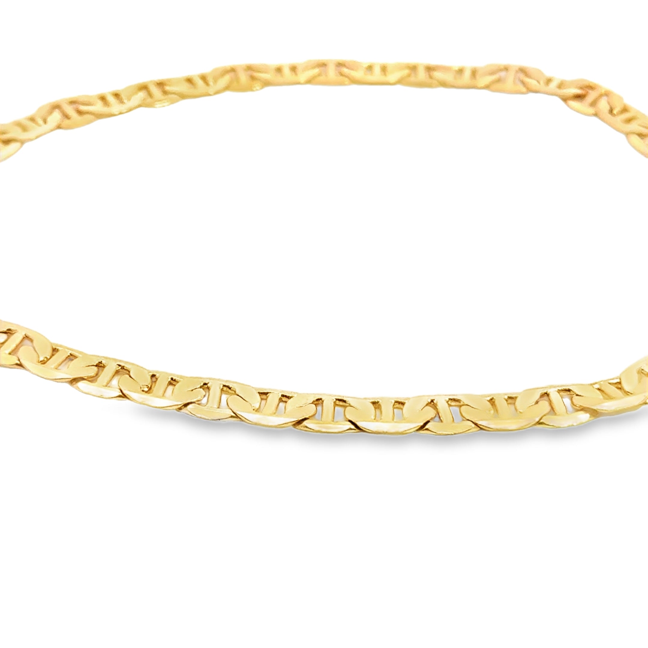 Yellow Gold Mariner Link Chain Necklace
