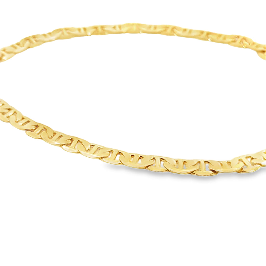 Yellow Gold Mariner Link Chain Necklace