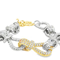 Gold Chain Bracelet with Fancy Yellow Diamond Knot