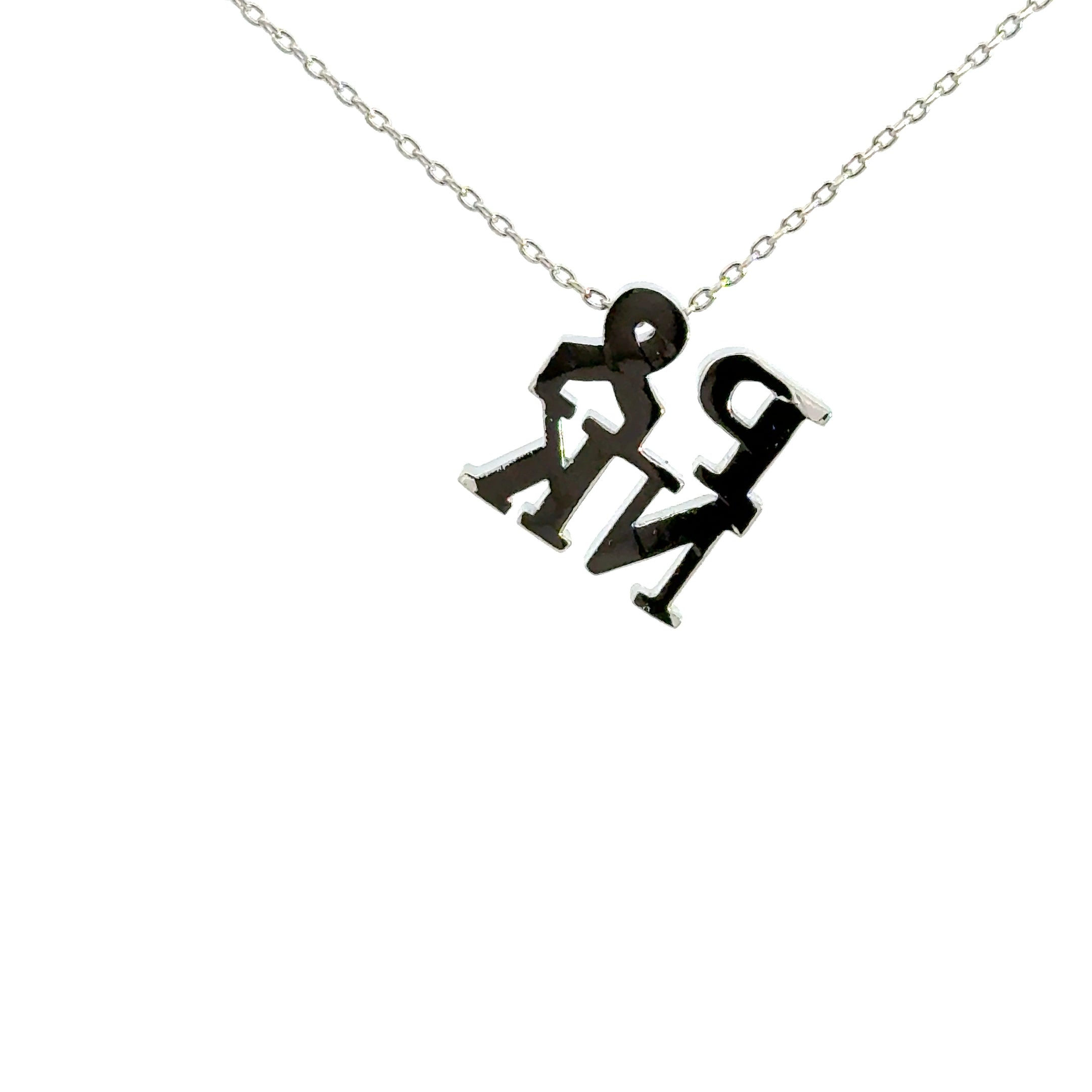 Sterling Silver 'PINK' Breast Cancer Awareness Charm Necklace