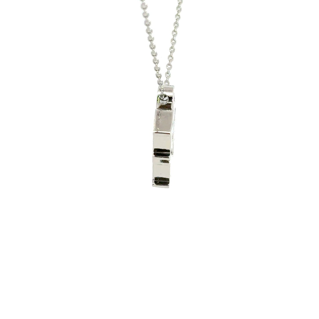 Sterling Silver 'PINK' Breast Cancer Awareness Charm Necklace