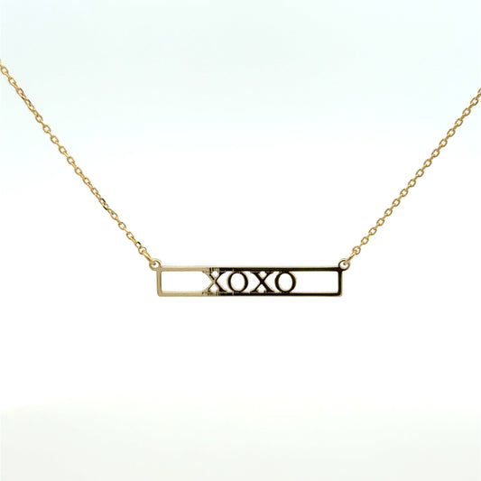Elegant Gold 'XOXO' Charm Necklace