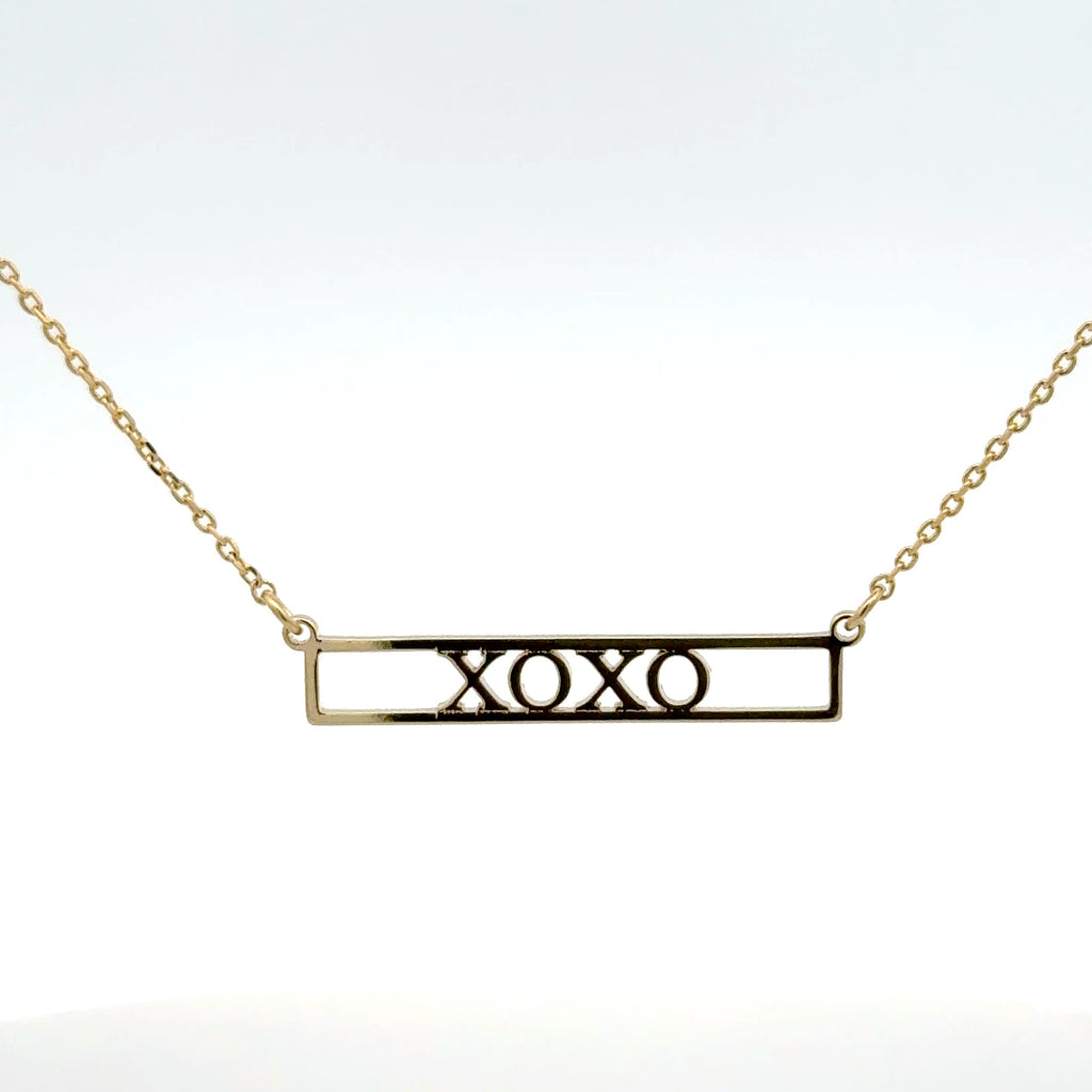 Elegant Gold 'XOXO' Charm Necklace