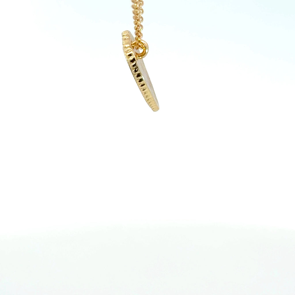 Yellow Gold Heart Charm Necklace