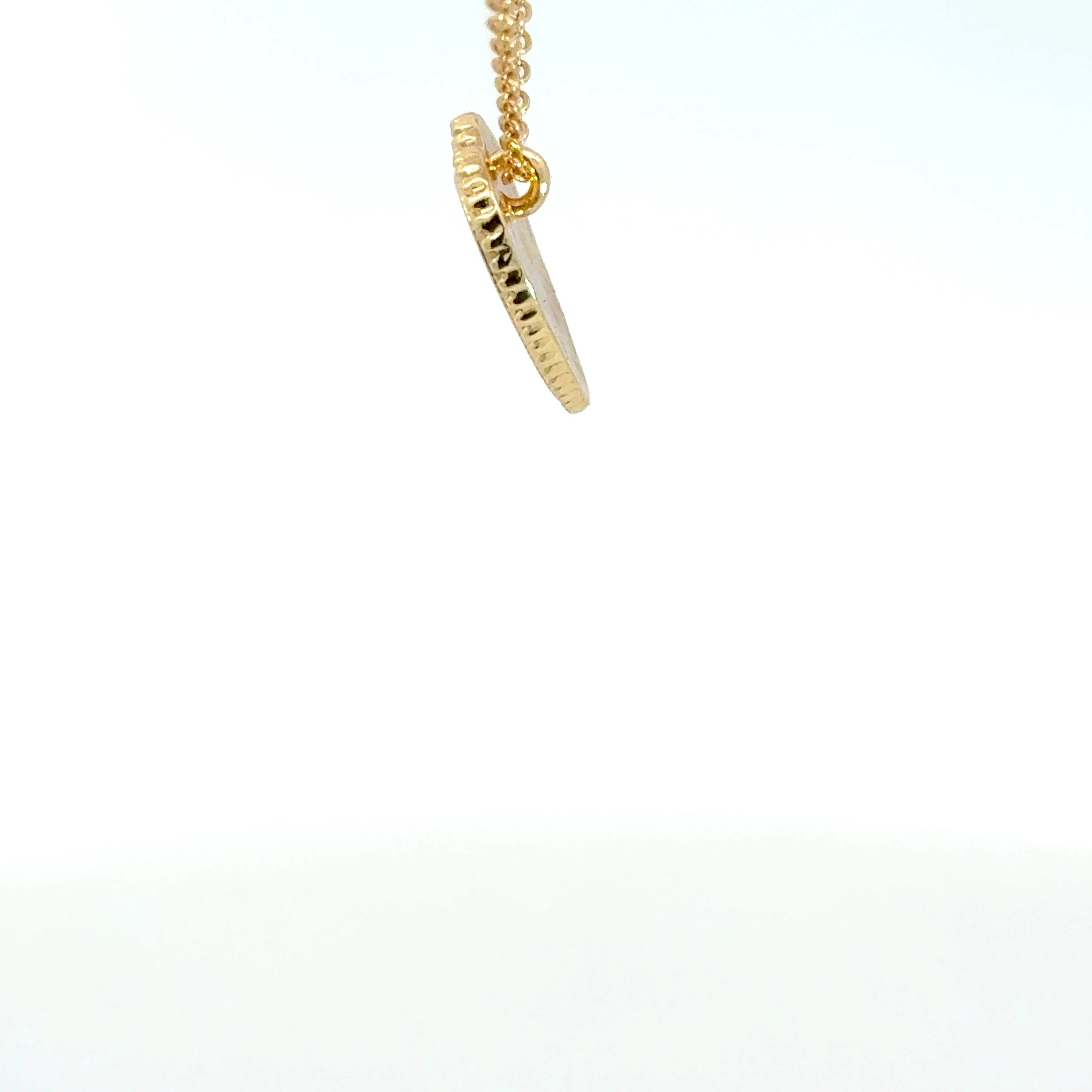 Yellow Gold Heart Charm Necklace