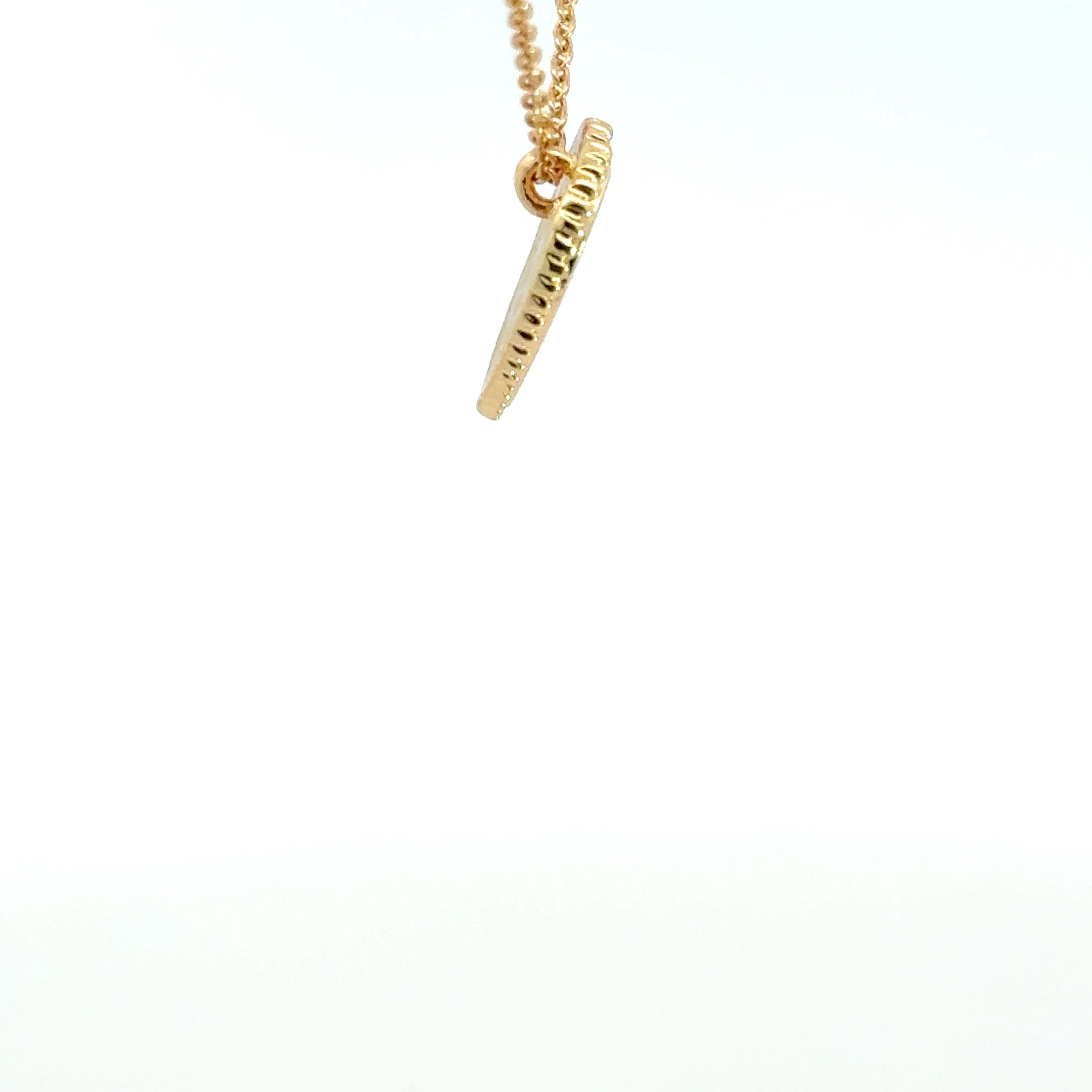 Yellow Gold Heart Charm Necklace