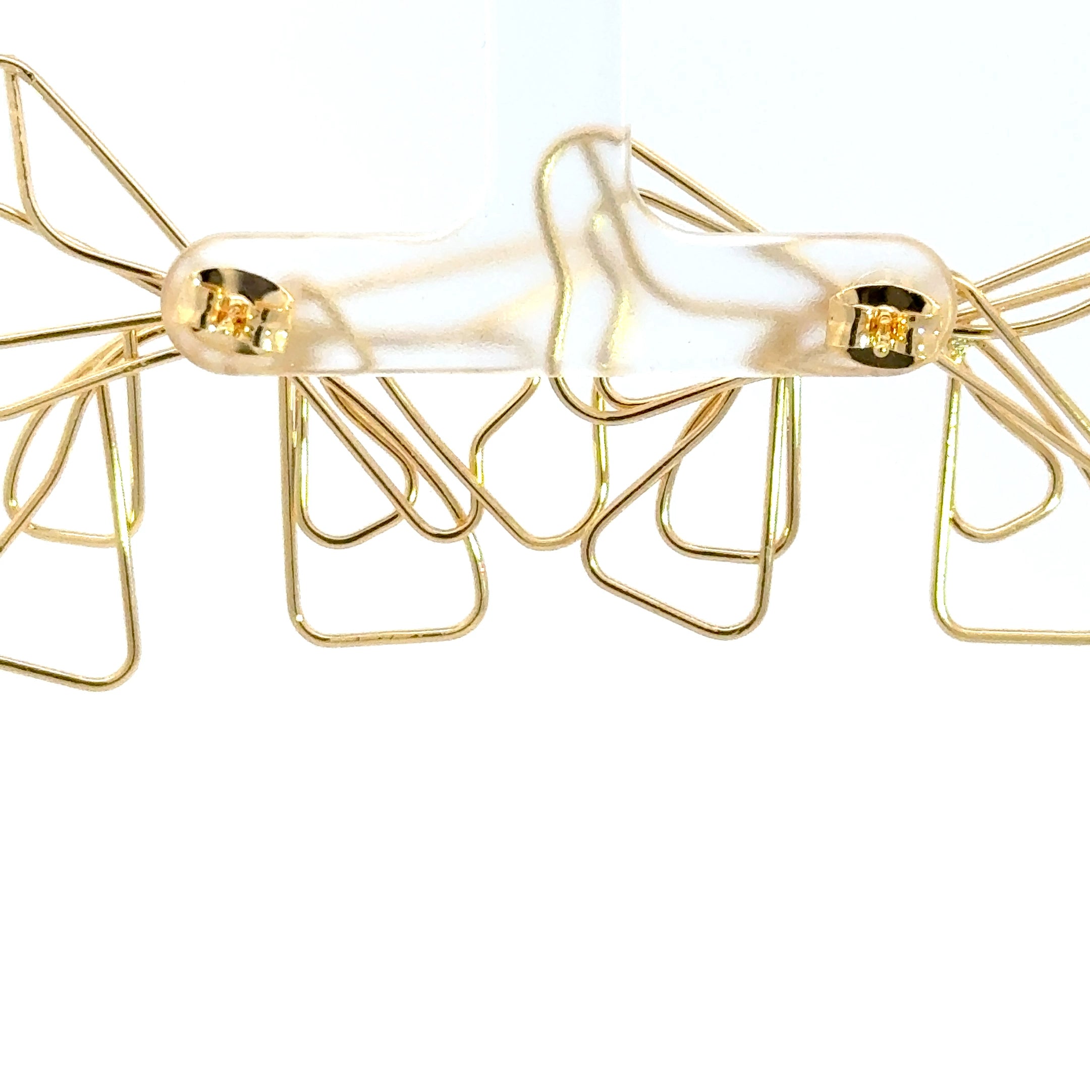 Yellow Gold Bow Stud Earrings