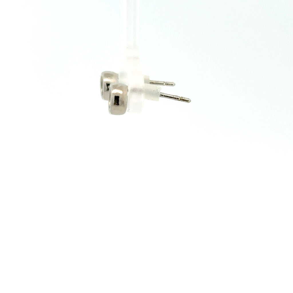 Classic Round Cut Diamond Stud Earrings in White Gold Plated Silver
